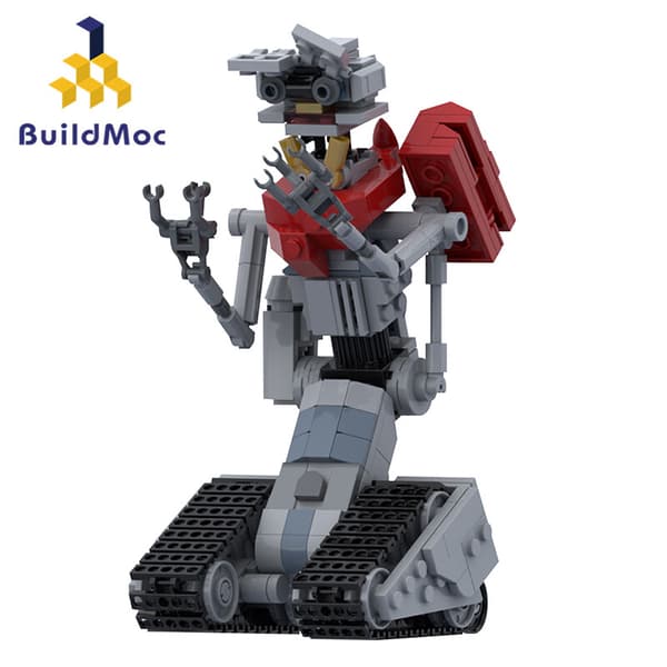 Johnny 5 Robot Byggklossar Set Filmfigurer Modell MOC Klossar Leksaker Barn Present