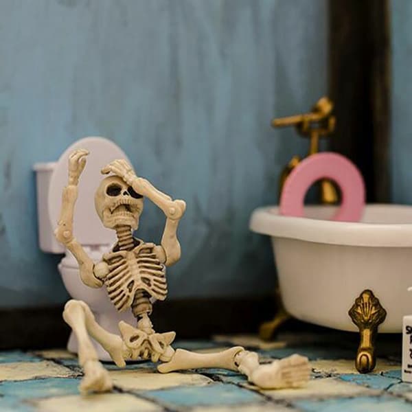 Skull Toy Pose Skelett Människokroppen Flexibel modell Docka Heminredning samla presenter
