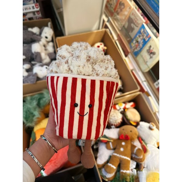 Bedårande 19CM JELLYCAT Amuseable Popcorn Plyschleksak - Perfekt för barn och samlare, mjuk