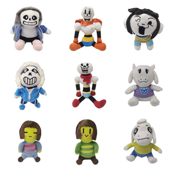 Mjuk Undertale Spel Docka Perifer Docka Skelett Sans Rolig Docka Presentidéer leksak mjuk 22cm sitting blue skeleton