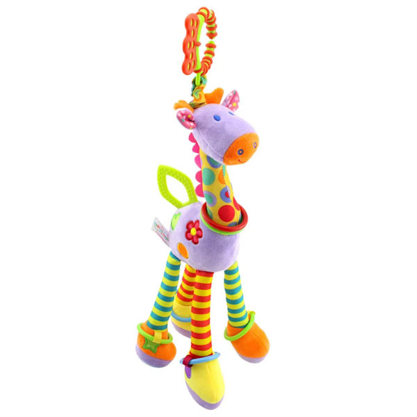 Mjuk Giraff Djur Handbjällror Skallror Plysch Spädbarn Småbarn Bil Säng Hängande Leksak B 1