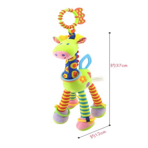 Mjuk Giraff Djur Handbjällror Skallror Plysch Spädbarn Småbarn Bil Säng Hängande Leksak B 2
