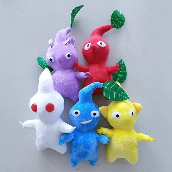 Pikmin Plyschleksak 15 cm Blomknoppblad Mjuk fylld docka Barnpresent samlarobjekt Leaves - White