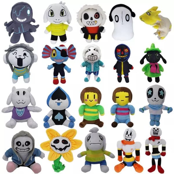 Undertale plyschdocka utan solros Chara Asriel Lancer fylld leksak Kid presenter Fish Sister 30cm