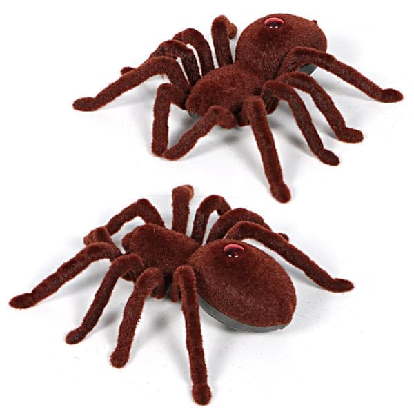 Fjärrkontroll Läskig Mjuk Skrämmande Plysch Spindel Infraröd RC Tarantula Leksak för Barn
