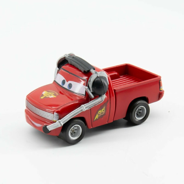 Disney Pixar Cars Lot Lightning McQueen Truck 1:55 Diecast Car Queen 2023 Ny NO.95 MCQUEEN pickup With Headset