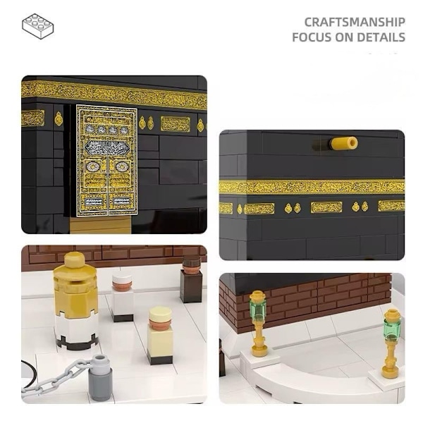 Kaaba - Islamiska Byggklossar Set av Heliga Kaaba Ramadan Eid Gåva