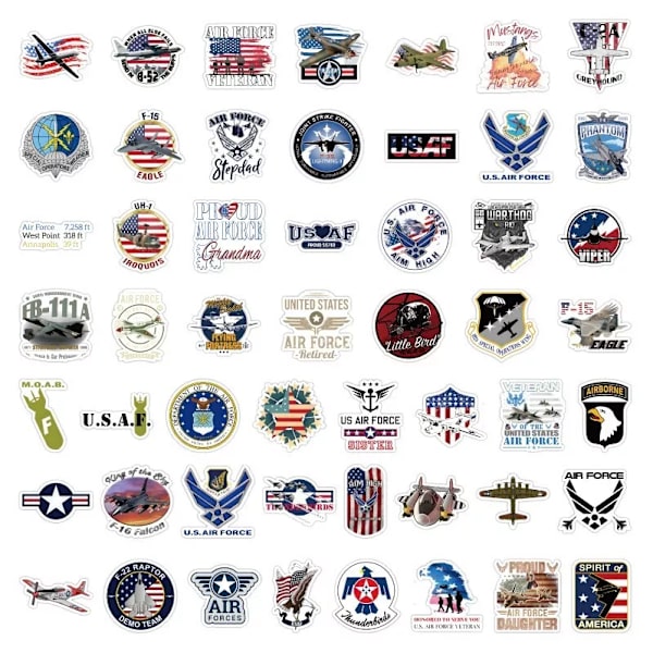 50X U.S. Air Force USAF Naval Aviator Fighter Aircrafts Stickers Scrapbook Phone