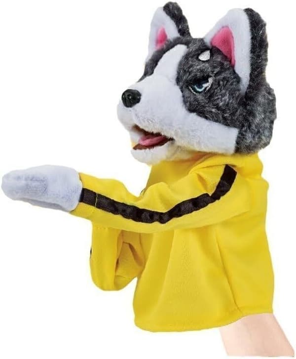 Ny Kung Fu Djurleksak Husky Handskar Docka Barnspel Mjuka Plyschleksaker