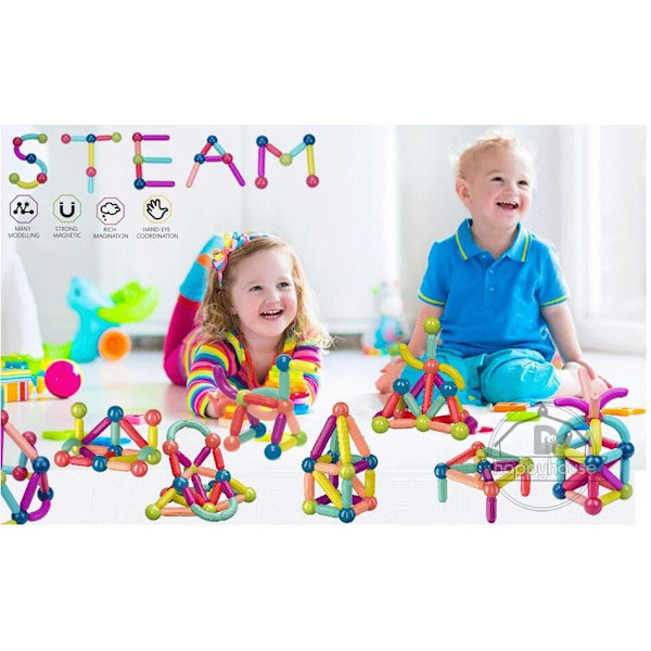 Magnetiska Byggklossar Set Leksaker för Barn Magnetstav Byggklossar 42pc without box