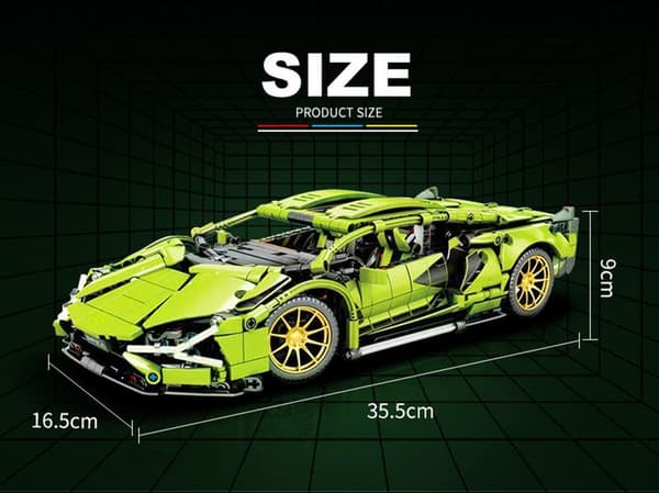 Byggklossar Bil Teknik Racerbil Byggsats Lamborghini Helt Ny Förseglad Bugatti