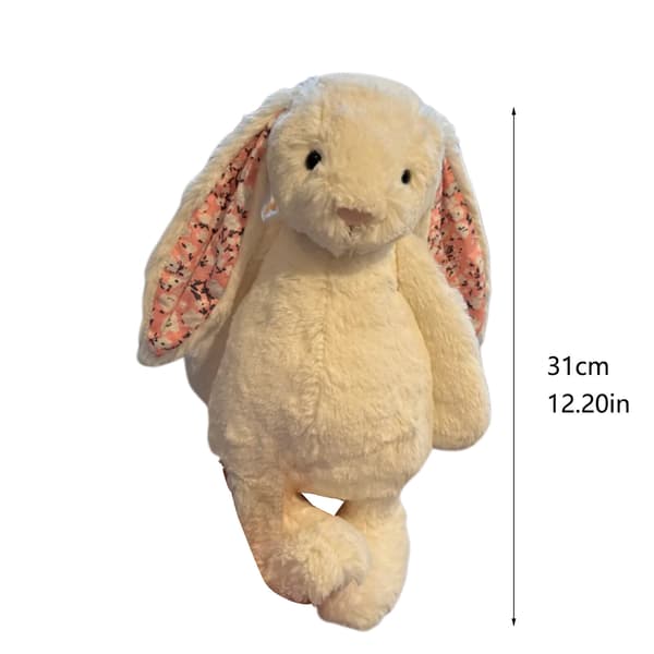 Jellycat Bashful Blossom Körsbärsörad Kanin Plysch Mjukt Gosedjur för Barn Grey Cherry