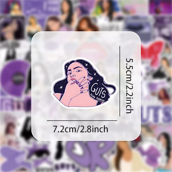 50X Olivia Rodrigo Stickers Gitarr Skateboard High School Musical Vampire Phone
