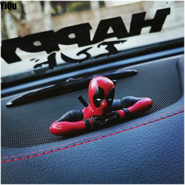 Ny Sittande Mini Deadpool Actionfigur Leksak Topper/Bil Interiör Dekoration Utan Kartong Sleeping Dead Attendant
