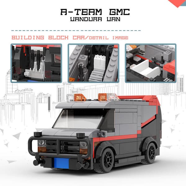 MOC A-Team Film Van Modell Byggklossar Leksaker Barn Montering Gåvor
