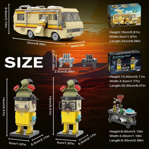 Breaking Bad RV Modell Byggklossar Husbil Samlarfordon Billeksaksset CL0002