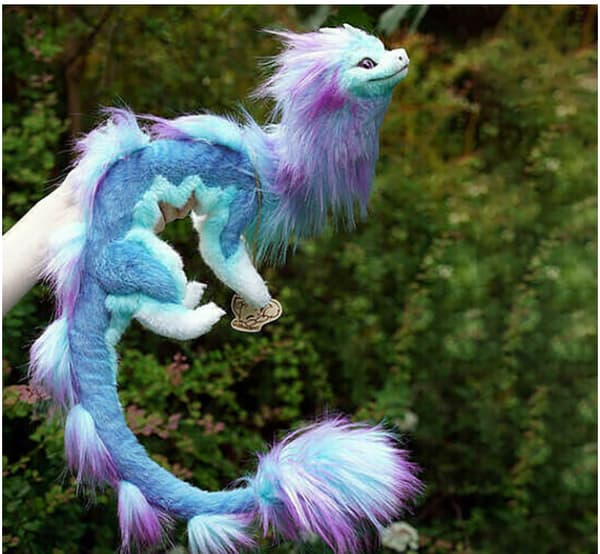 Ny 50 Cm Raya and The Last Dragon Sisu Stuffed Plush Simulation Animal present blue purple dragon
