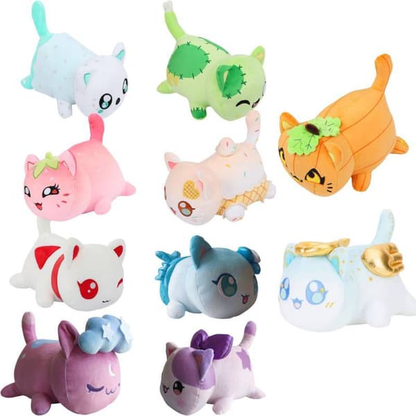 Meemeows Mat Aphmau Kattdocka Gosedjur Plyschdocka Donut Burger Fylld Present~ Unicorn