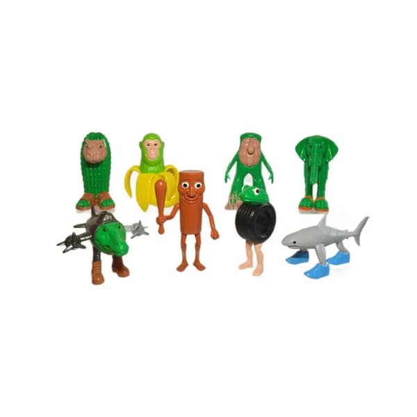 8 st Tung Tung Tung Sahur Actionfigur Docka Modell Dekor Leksak Koppar Barn Present 6pcs