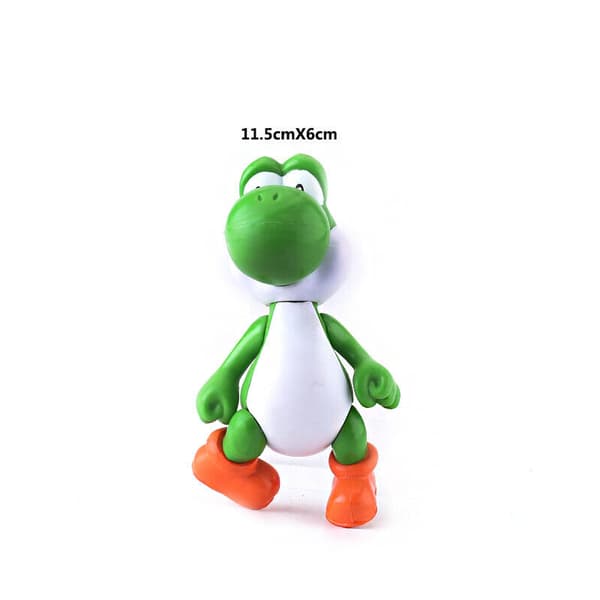 8st Super Mario Bros. PVC Actionfigur Wario Yoshi Donkey Kong Leksaker Barnpresenter
