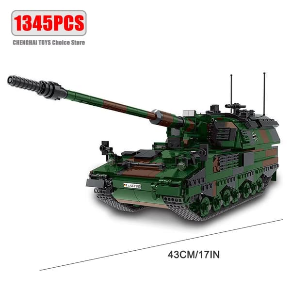 WW2 Militär Stridsvagn Byggklossar Set för Barn - Pansarfordonsmodell 06047 1345Pcs