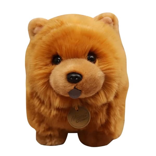 30 cm Kawaii Simulation Fluffy Chow Chow Hund Plyschleksak Söt Livslevande Valp Husdjur St