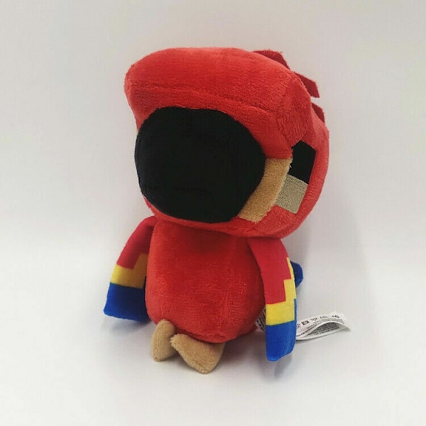 Minecraft MC Djur Kudde Plyschdocka Fylld Spel Mjuk Leksak för Barn Vuxen Gåva 18cm New Red Parrot