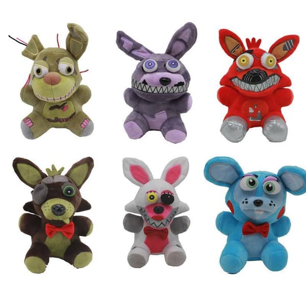 FNAF Five Nights at Freddy's Plyschleksaker Mjukdocka Björn Foxy Bonnie Chica Springtrap (6inch)