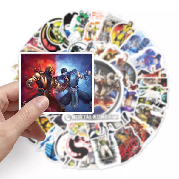 50 st nya Mortal Kombat PS5 XBox Stickers Characters Collection Graffititelefon