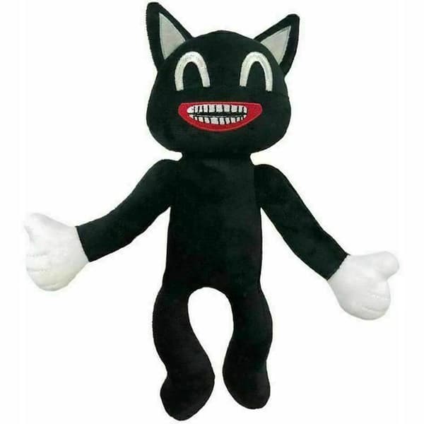 Sirenhuvud Plyschdocka Fyllda Mjuka Leksaker Skräck Tecknad Katt Fylld Barnleksak Present Black cat-37cm