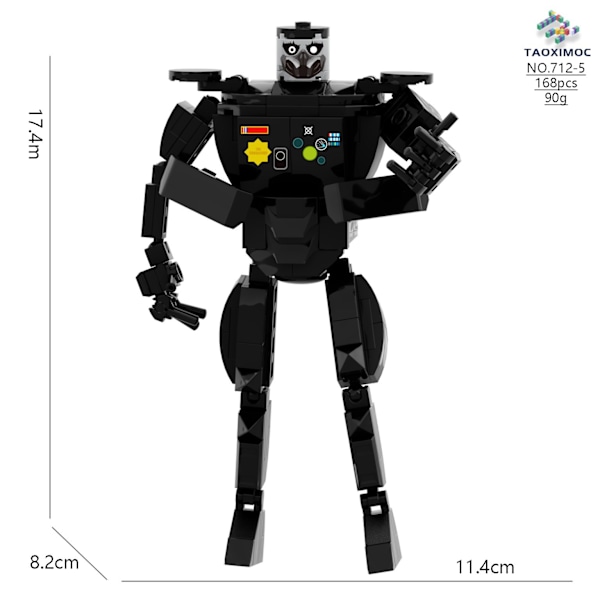 Mini Kameraman Modell Byggklossar Set för Skibidi Toalett MOC Klossar Leksaker Kit 712-5