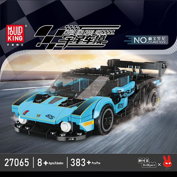 Mould King Mini Bilmodell Set Sportfordon Byggsats 80 Bilar Samlarobjekt 27065 Essanze SCV12 With retail box and acrylic box