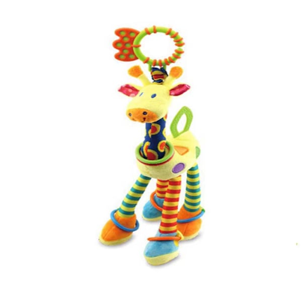 Mjuk Giraff Djur Handbjällror Skallror Plysch Spädbarn Småbarn Bil Säng Hängande Leksak B 4