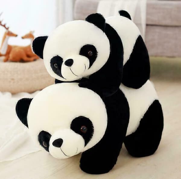 25-50 cm Jättepanda plyschdocka söt gosedjur Ryggstöd leksak barn present 35cm