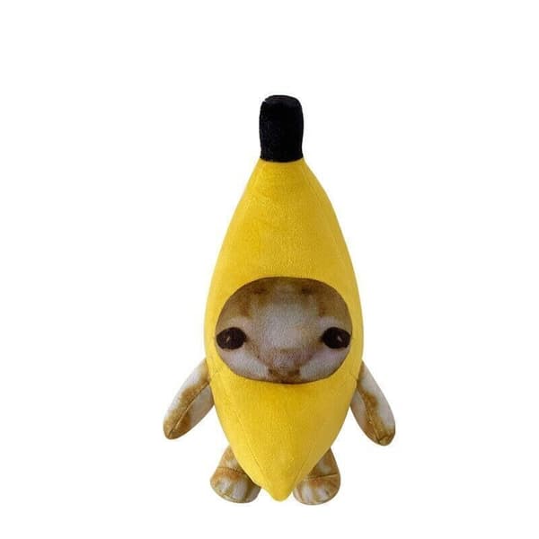 NY Banankatt Plyschleksak Söt Gråtande Banankatt Ins Modedocka Barnpresent 20cm