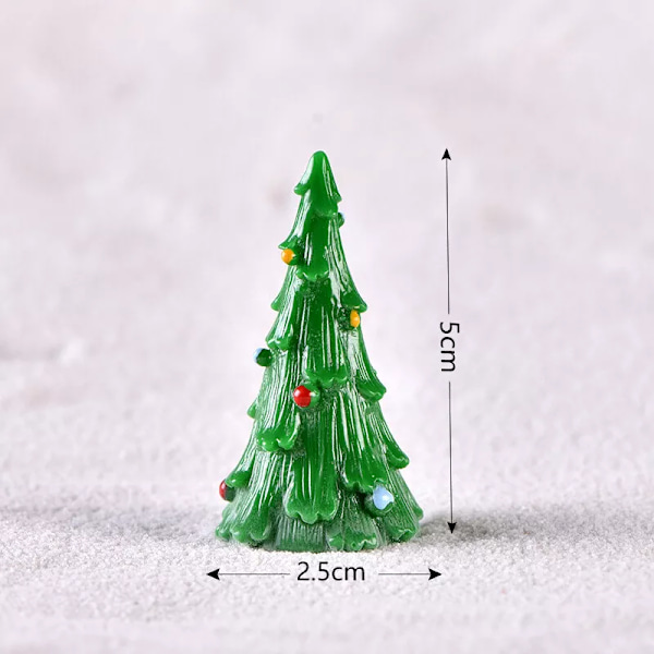 Christmas Mini Santa Claus Snowman Micro Landscape Miniatures Figurines Ornament Christmas Tree