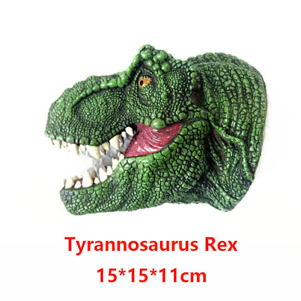 Dinosaurie Djur Realistisk Handdocka Mjuk Plast Mun Leksak Barn Deformation Tyrannosaurus Rex