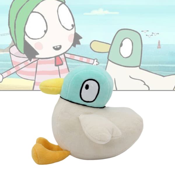 Sarah And Duck Plyschleksak BBC TV Mjukt Gosedjur Barnpresent 18cm