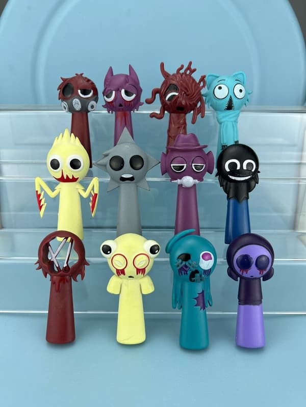 80 st Sprunki Rhythm Box Spel Action Leksak Spelfigurer Leksaksfigur Present 12PCS/Set F