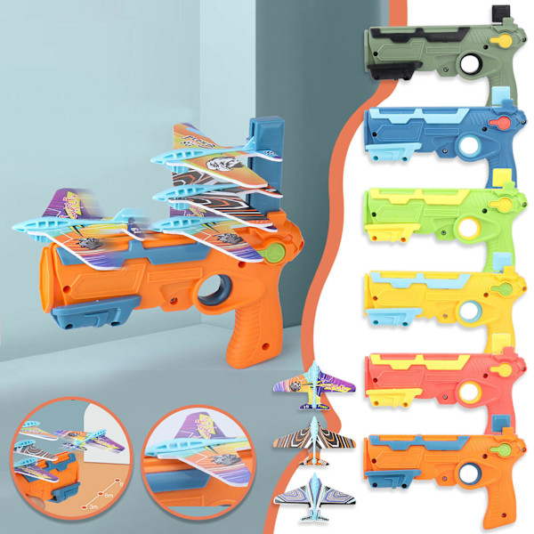 Flygplan Leksak Bubble Katapult Ejection Foam Plane Kid Utomhus flygplan Barnleksaker Army Green