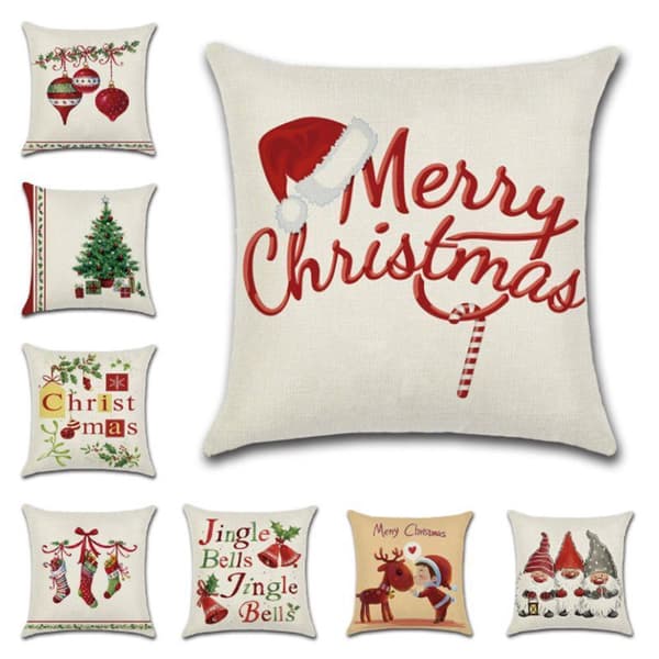 Jul Jul-tema Kuddfodral Örngott Hem Soffa Jultomte Dekor Kasta Kiss