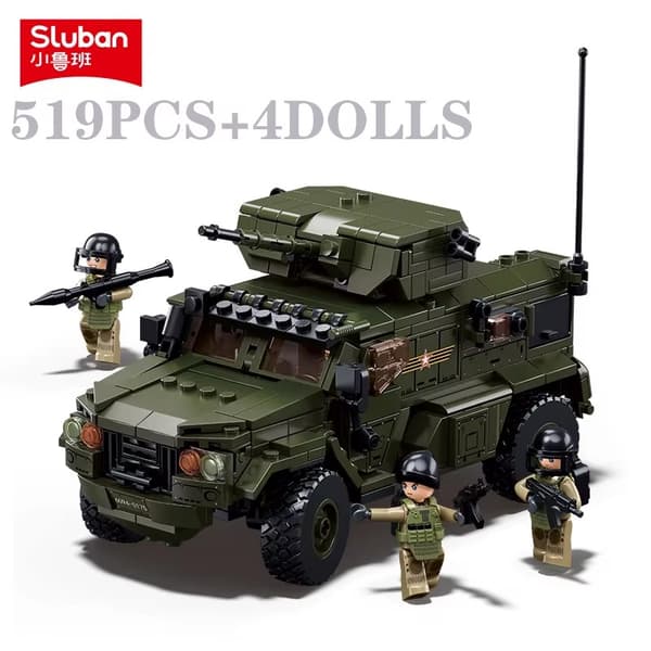 519 Delar Militär VDVS Stormpansarfordon Bilmodell Byggklossar Set med