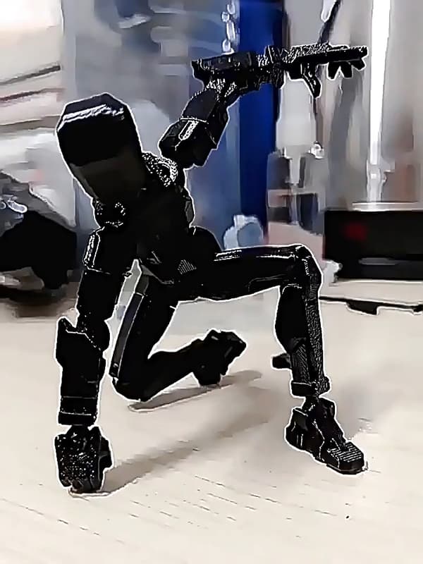 3D-printad Robot Actionfigur Ställbar Mannekäng Docka Ledad 14cm Leksak Style19