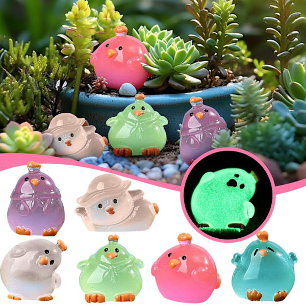 Glow-in-the-dark Valp Micro Potted Landskapsarkitektur Widget Console Light Dog Decora E