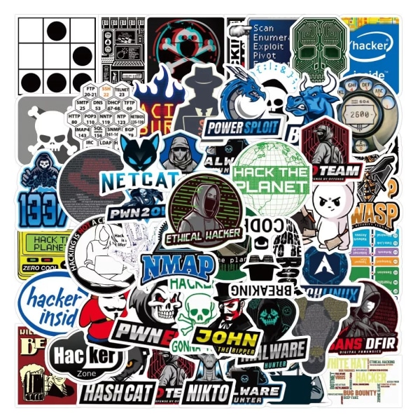 50X Programmerare Kodare Hackare Utvecklare Geek Graffiti Stickers Bärbara PC Dekaler