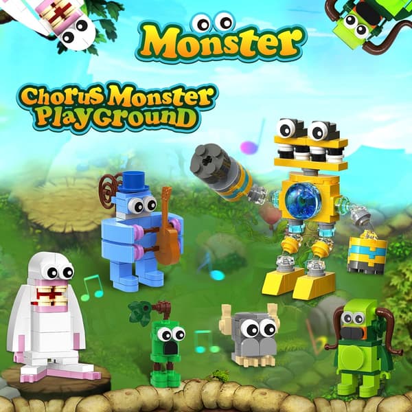 6 st My Singing Monsters Byggklossar Set Monster Action Figur Barn Presenter Leksak