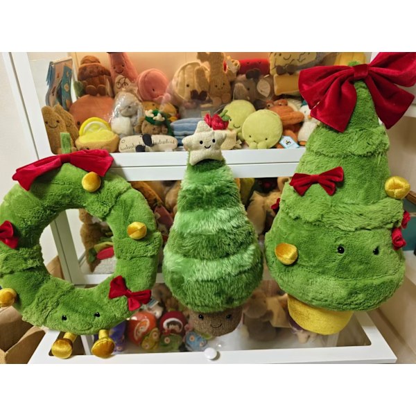 JELLYCAT Julkrans Plyschleksak Med Etiketter Julklapp 20/40CM Mjuk Size Christmas wreath 40cm