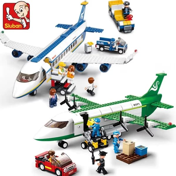 Kreativ Stad Airbus Lastflygplan Byggklossar Ambulansflygplan 335Pcs