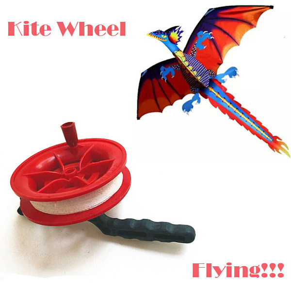 Roliga leksaker för barnlek - 3D drake med svans Drake Stor linje utomhusflygning 3D Dragon #C