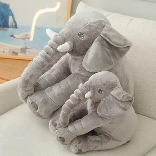 60 cm Grå Elefant Plyschleksaker, Mjuka Elefant Gosedjur Jätte Elefanter Teddy